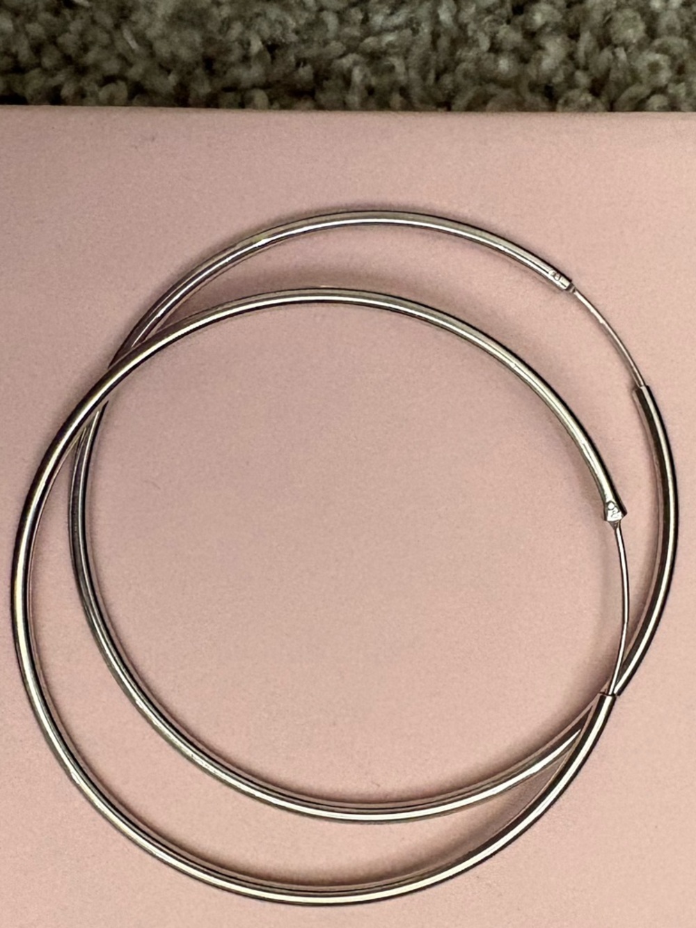 Sterling Silver Large Hoop Earrings - Classic Silver Hoops